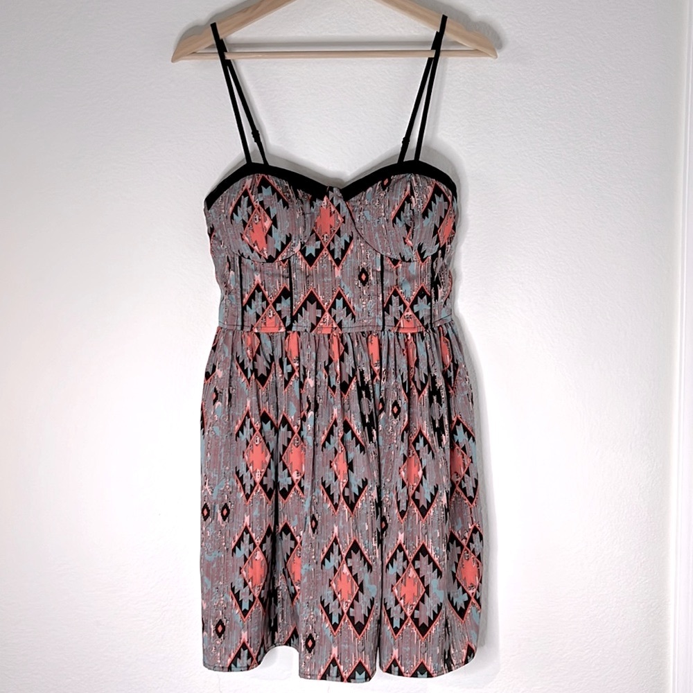 Band of Gypsies dress size medium, printed with adjustable spaghetti straps
